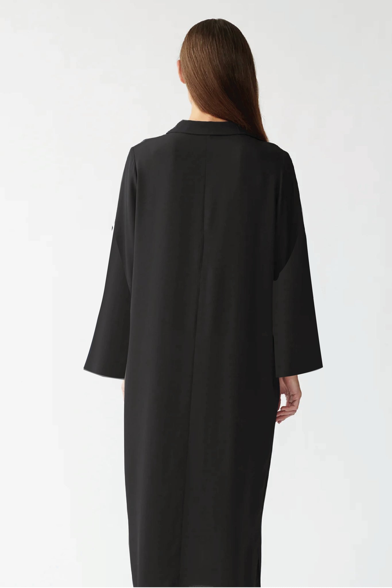 BARNEY LS SHIRT DRESS - BLACK