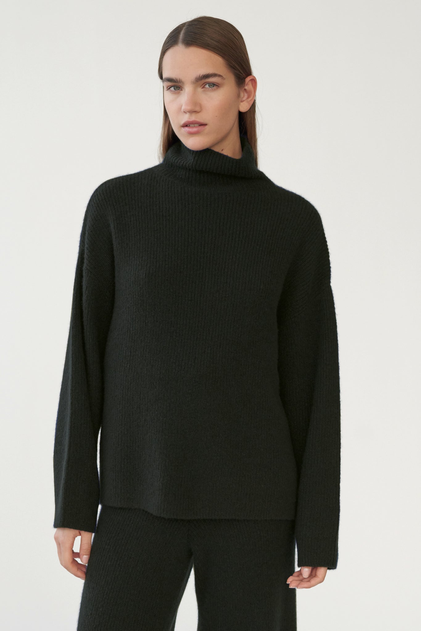 BEZ RIB KNIT - BLACK - SILK/CASHMERE