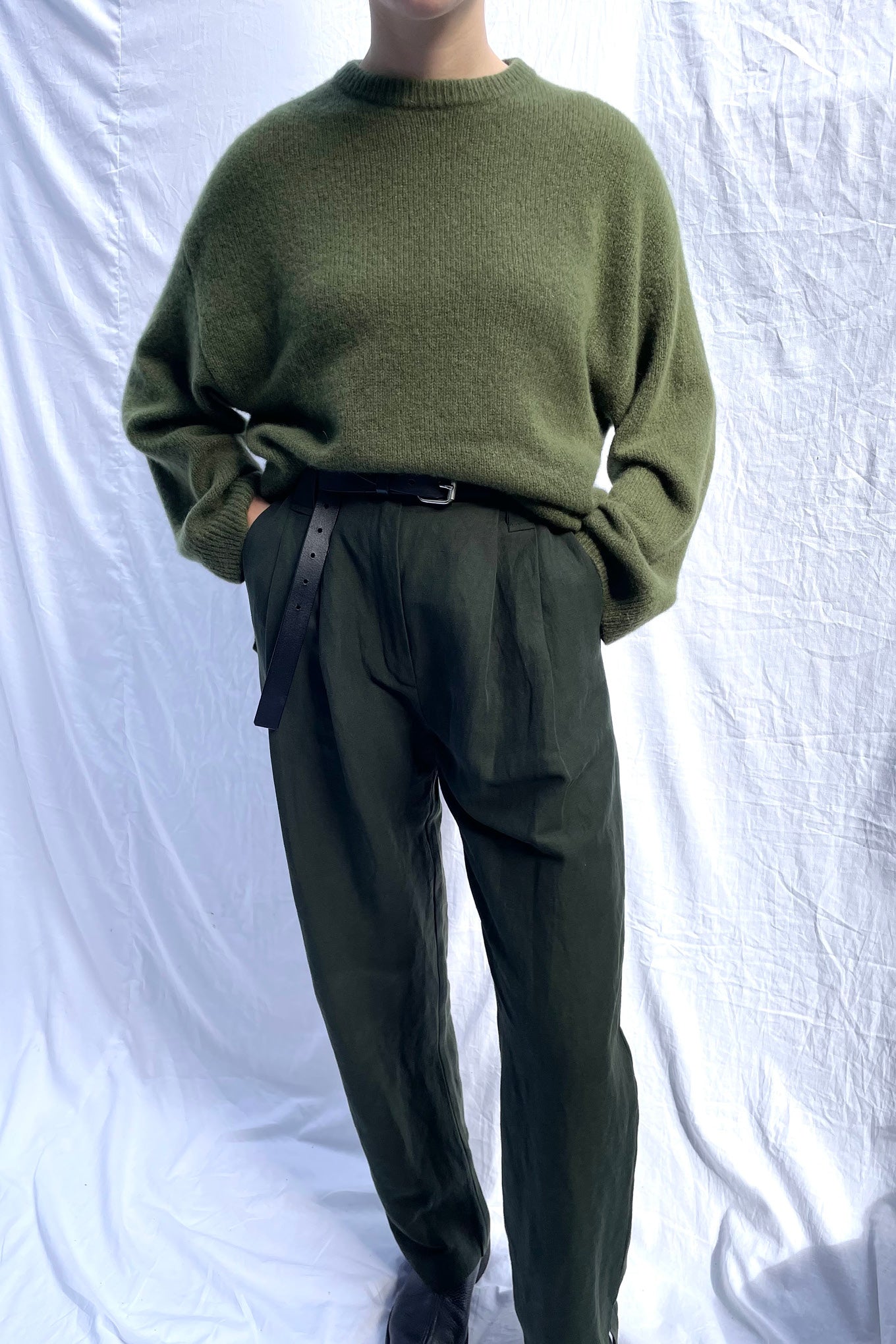 BEZ CREW KNIT - BAY LEAF