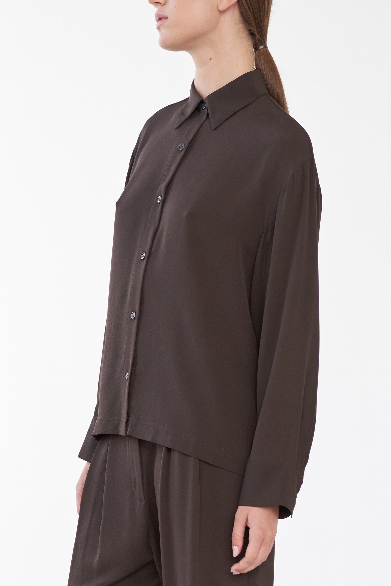 SOPHIE SHIRT - DARK BROWN