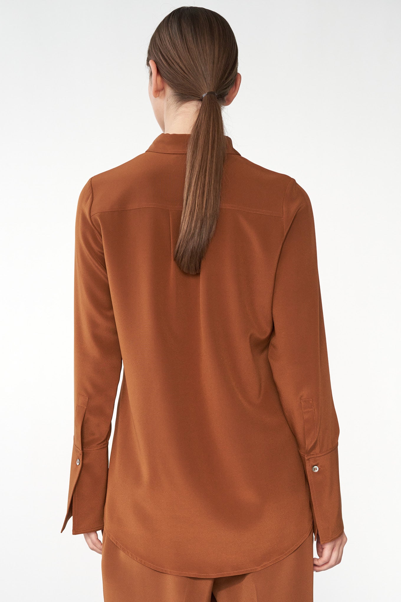 VALENTIN BUTTON SHIRT - SUEDE BROWN