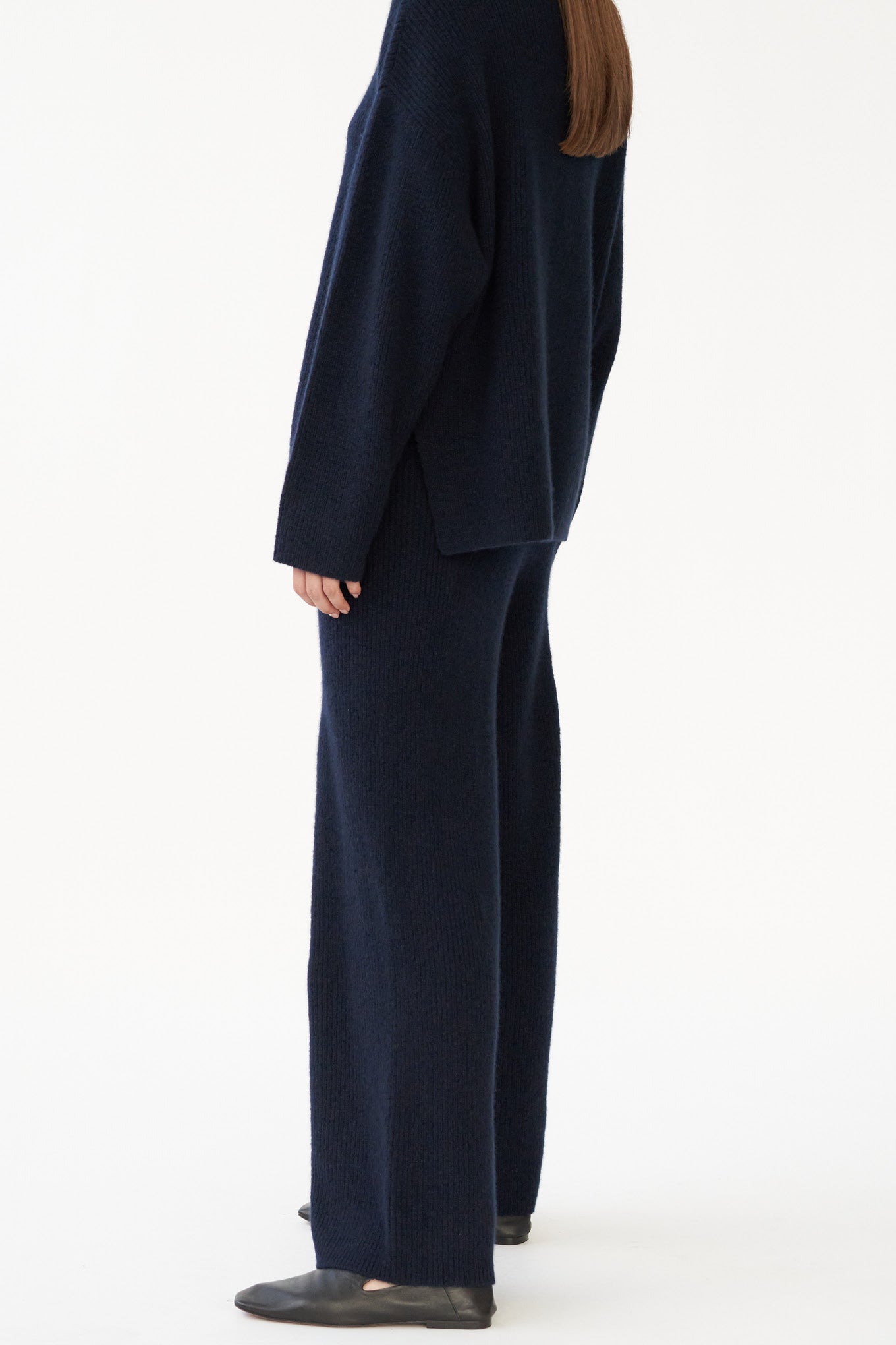 ZIGGA KNIT PANTS - NAVY - SILK/CASHMERE