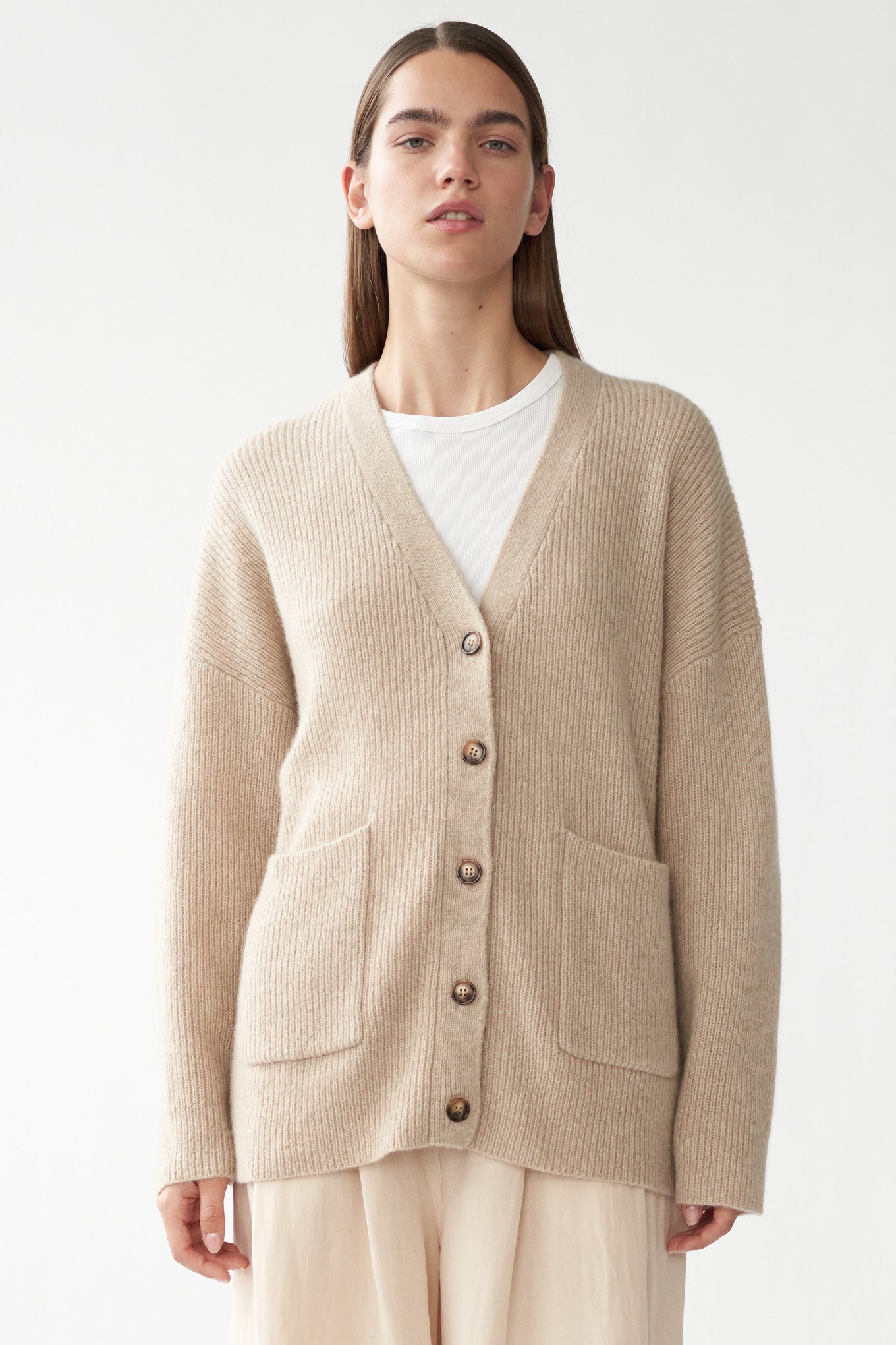 BEN CARDIGAN - JUTE - SILK/CASHMERE