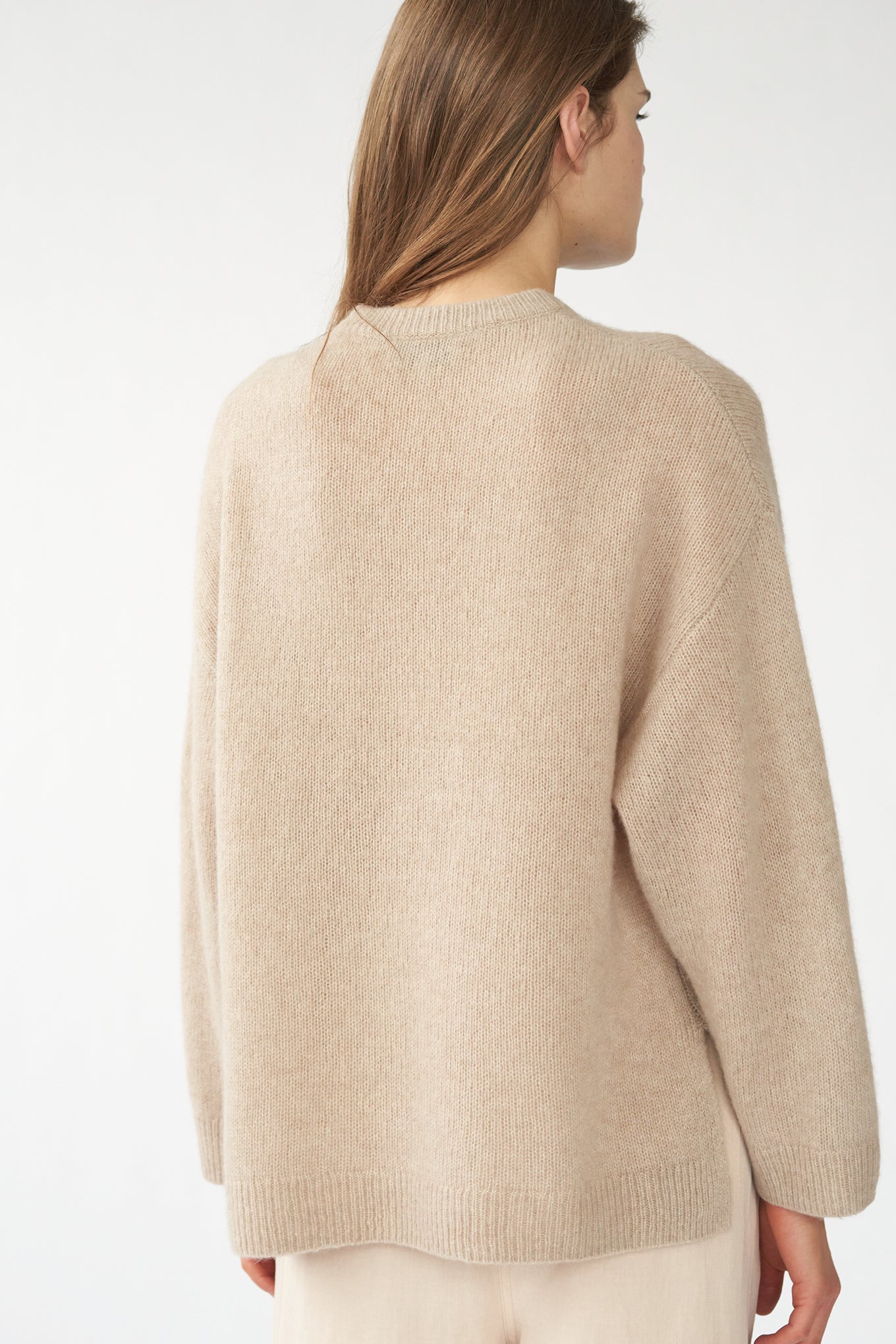 BEZ CREW KNIT - JUTE - SILK/CASHMERE