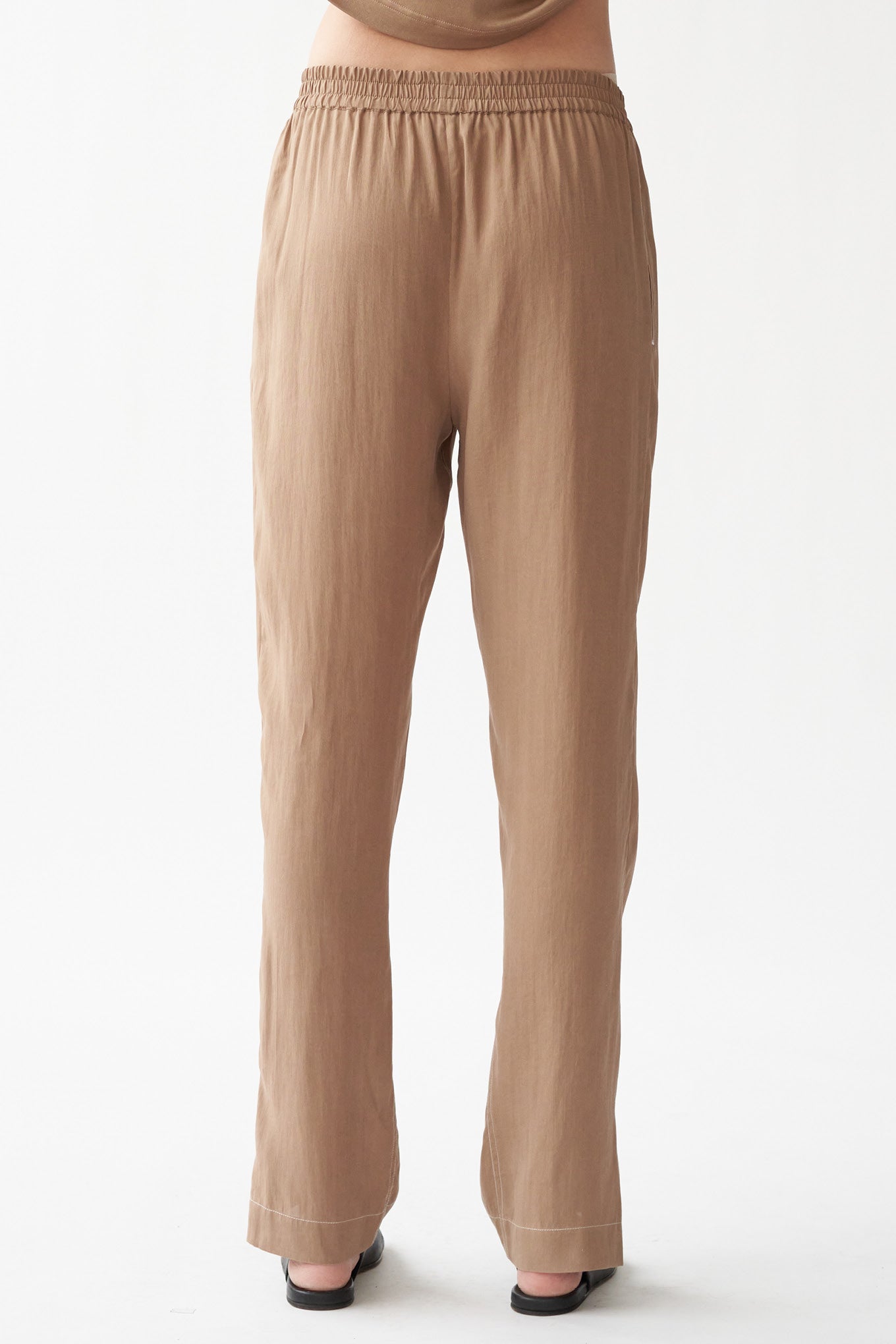 ELI SLIT PANTS - TOBACCO