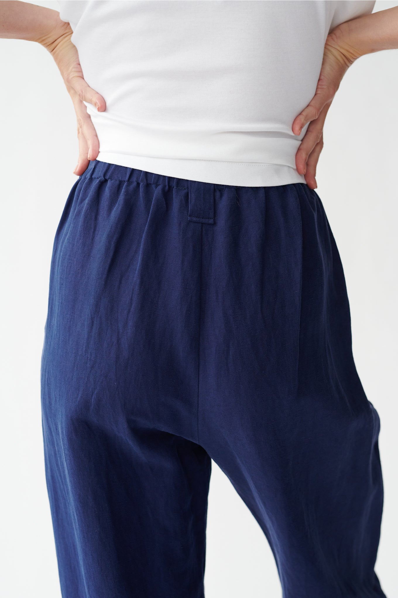 HARRY PANTS - MAO BLUE - SILK/LINEN