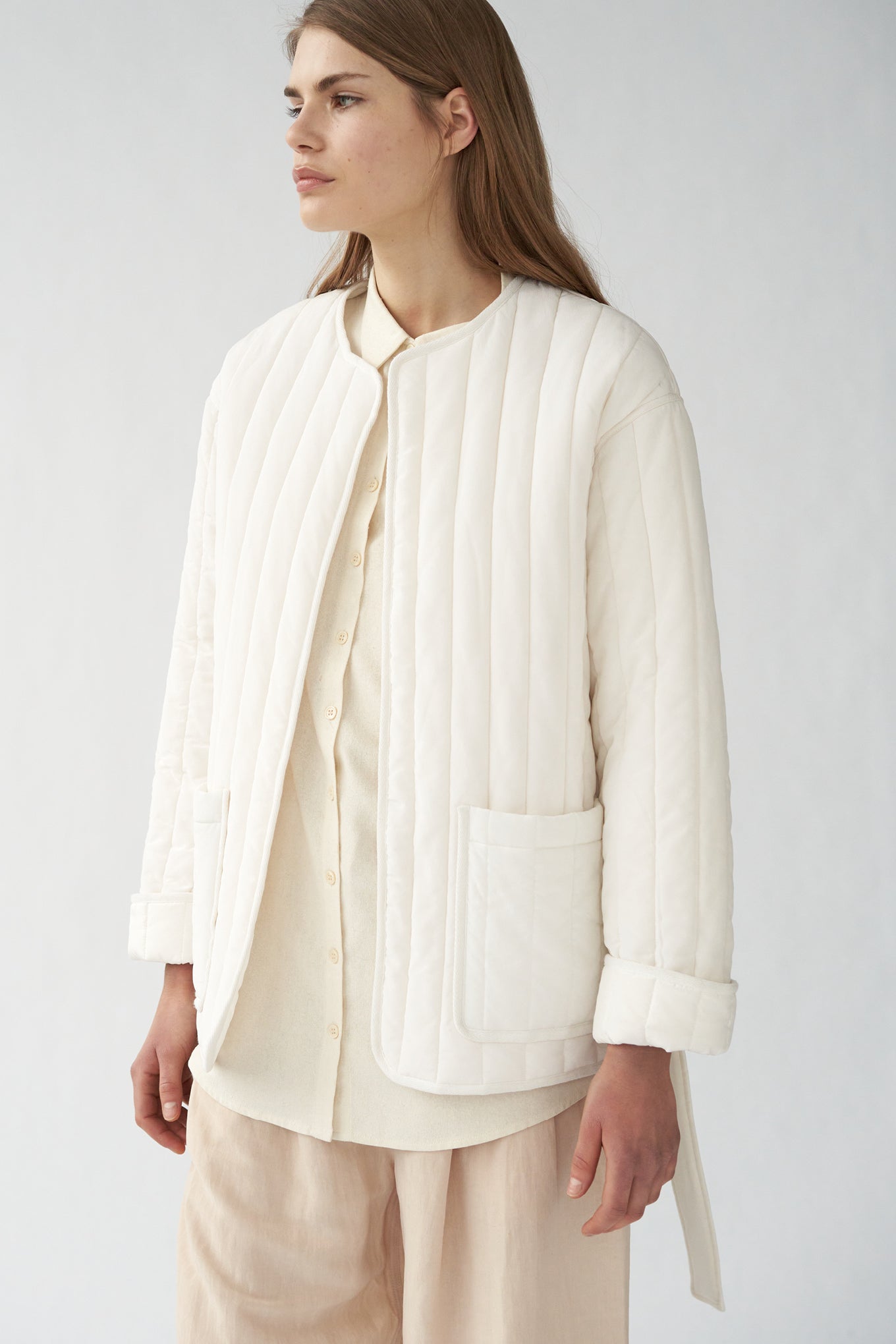 MITCHEL JACKET OFF SAND WASHED CREPE DE SILK – Kokoon