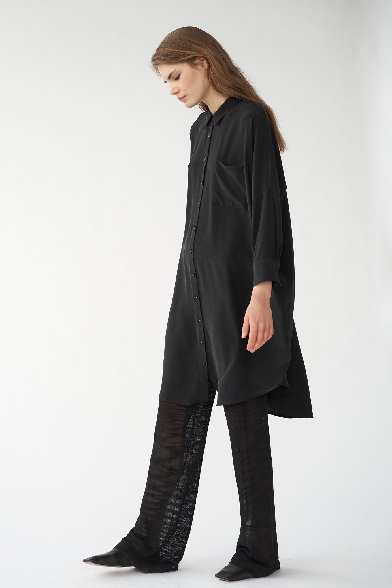 Sima Knit Pants - Black - Silk/Linen/Viscose
