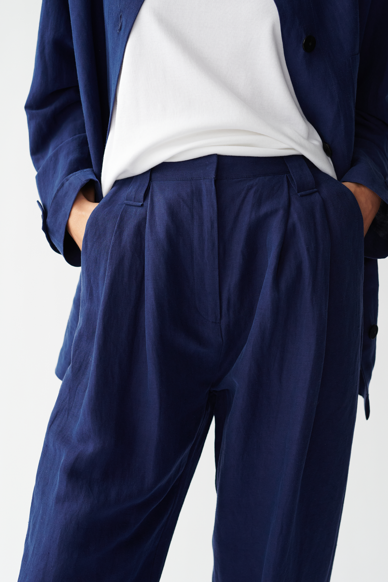 HARRY PANTS - MAO BLUE - SILK/LINEN